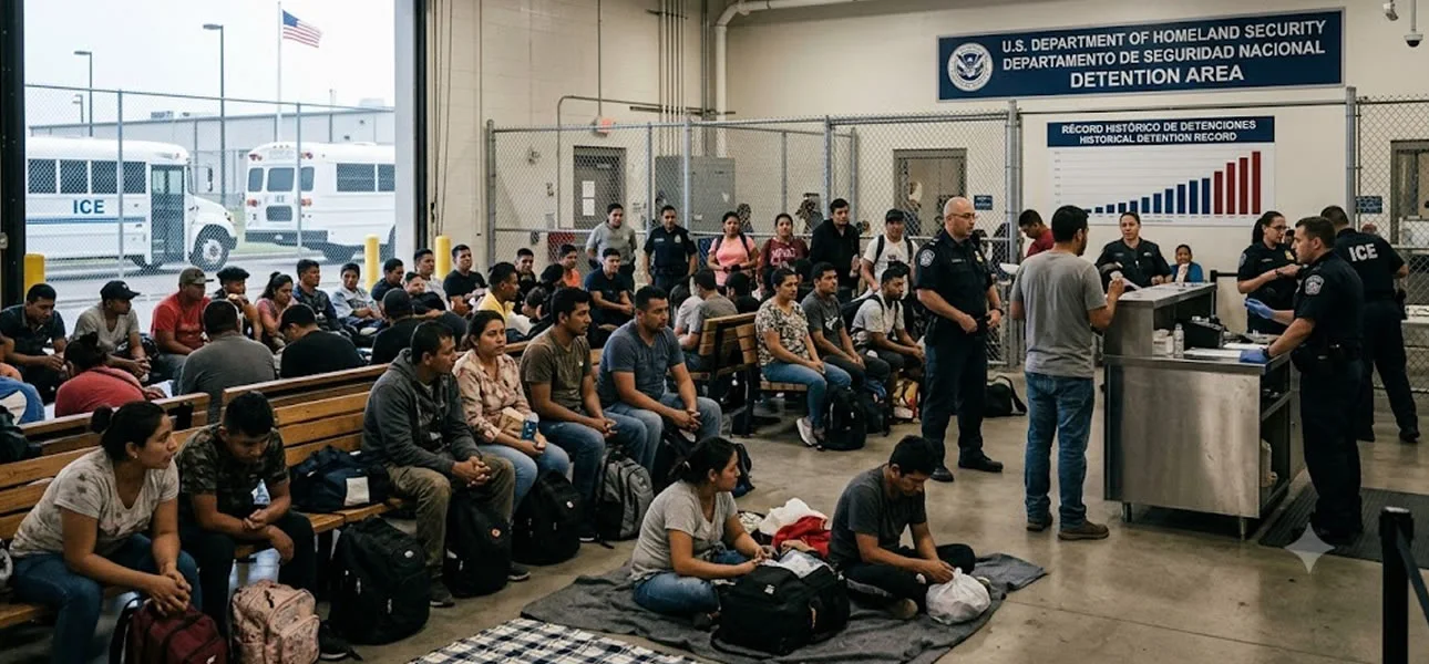 ICE rompe todos los récords en detenciones