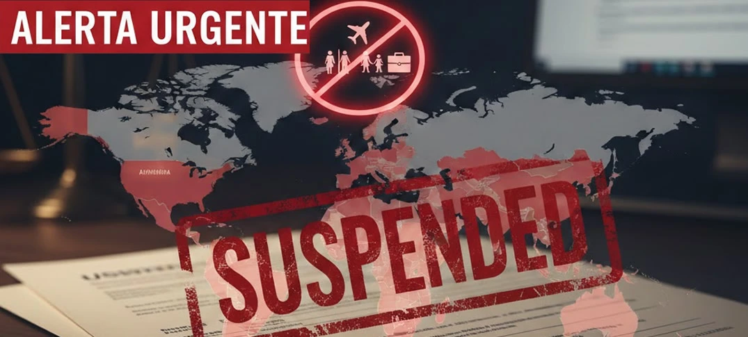 Estados Unidos suspende trámites migratorios