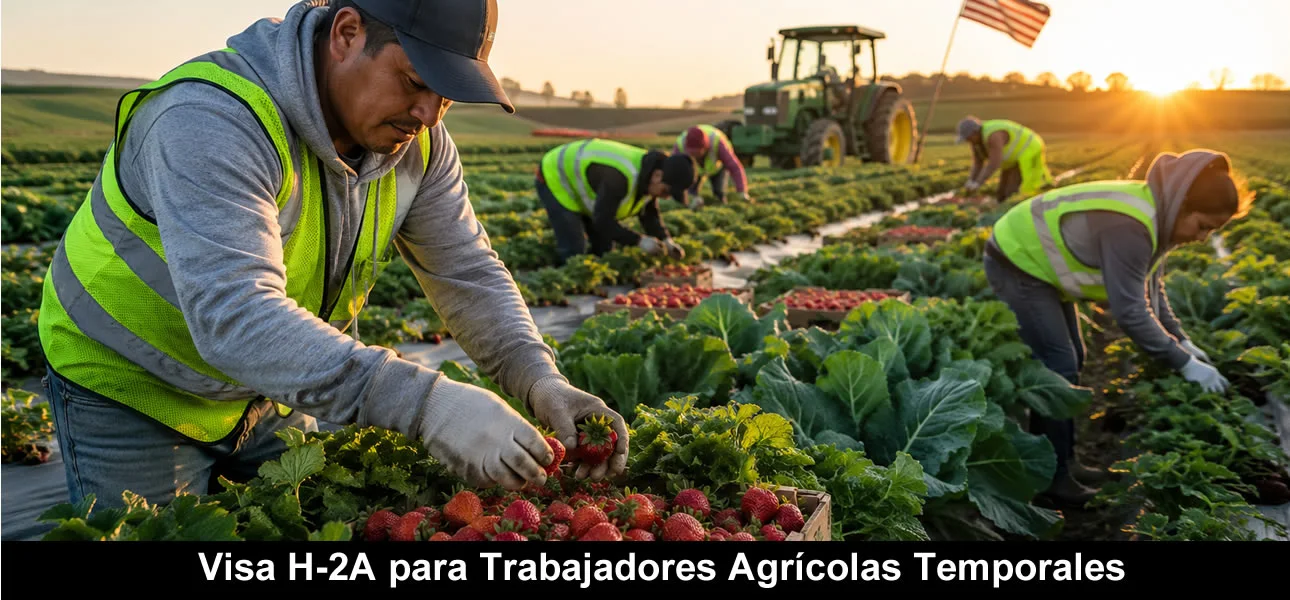 Visa H-2A para Trabajadores Agrícolas Temporales en Estados Unidos 